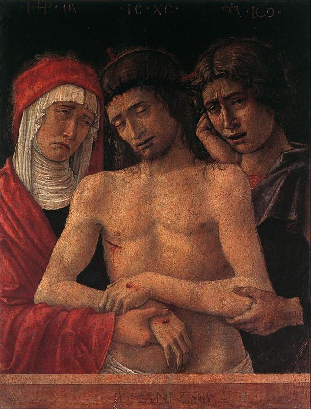 BELLINI, Giovanni Dead Christ Supported by the Madonna and St John (Pieta) fd